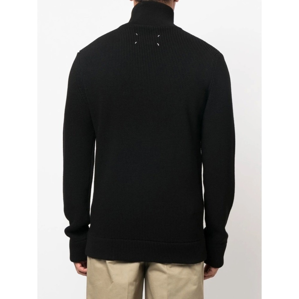 Maison Margiela 14 Mens Navy Blue Ribbed Zip-Up Cardigan Sweater ($1,576)‎ - Picture 14 of 14